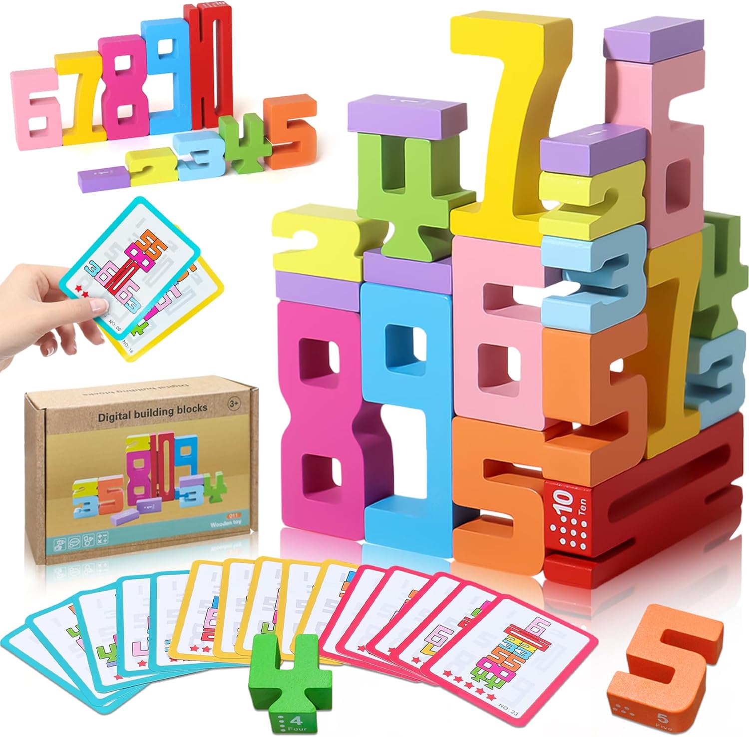 Montessori drveni brojevi blokovi (20 kom)